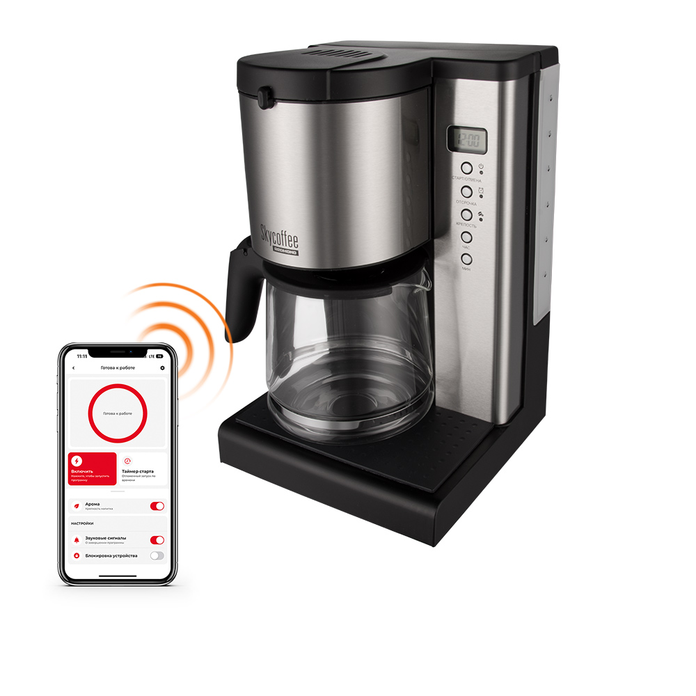 Smart кофеварка SkyCoffee RCM-M1509S от REDMOND.