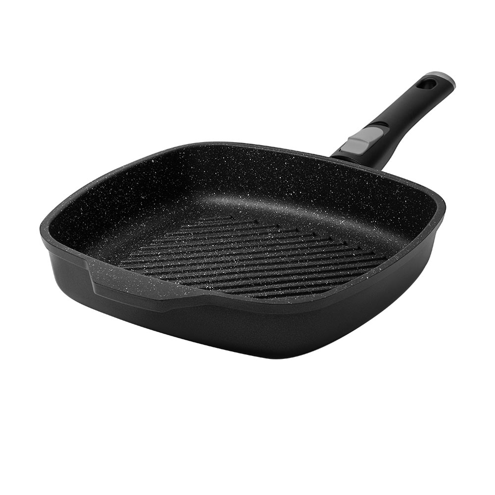 фото, Сковорода-гриль индукционная REDMOND Black & Stone 28 cм PF5504 фото, Сковорода-гриль индукционная REDMOND Black & Stone 28 cм PF5504